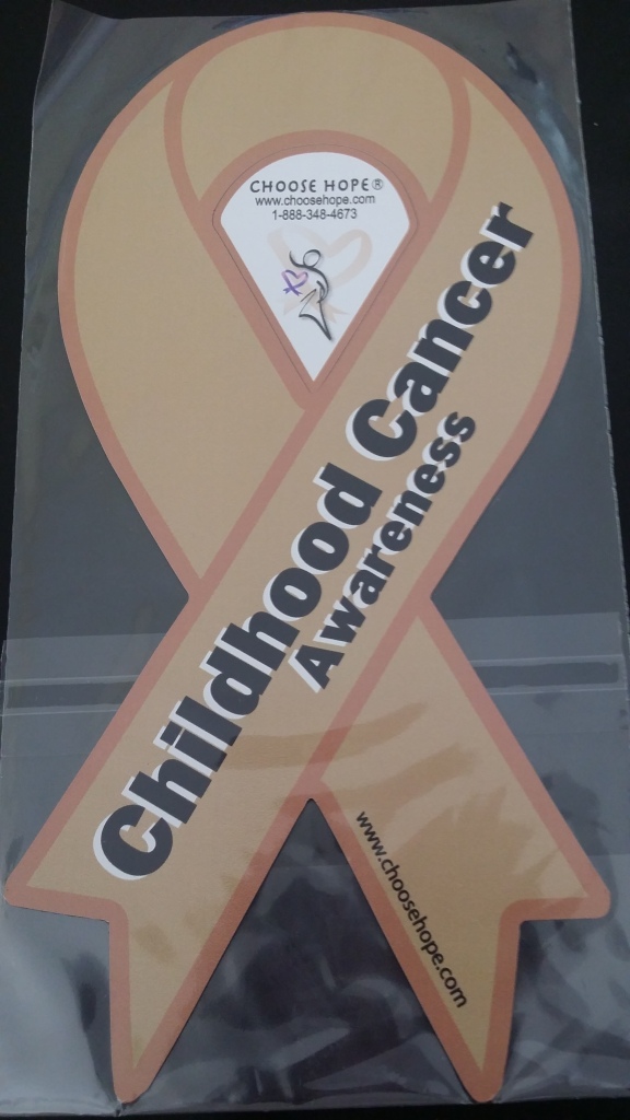 Car magnet to show your support for childhood cancer